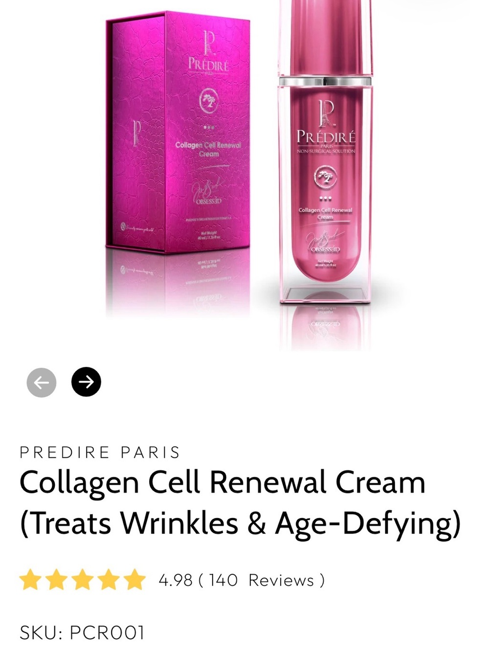 Collagen Cell Renewal Cream — Pink Anti-Aging Moisturizer